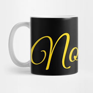 Urban Word 'No Cap' in Yellow Lettering Mug